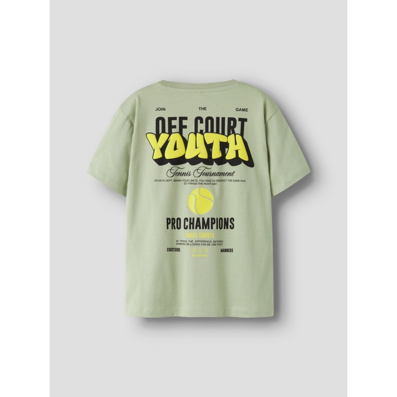 name it NKMTOBIAS SS NREG TOP BOX t-shirts korte mouw Green