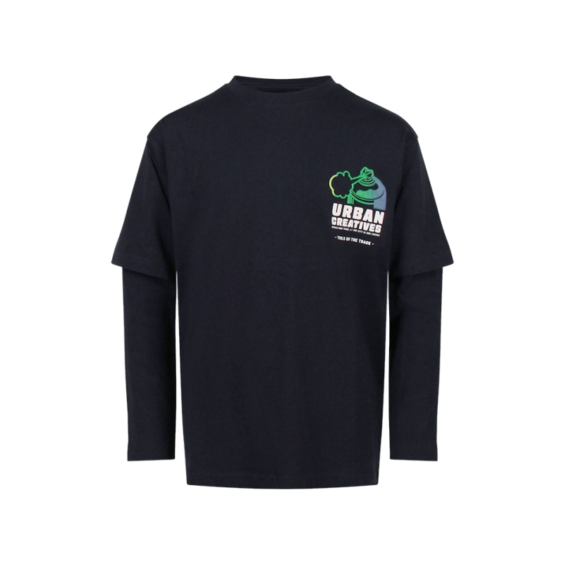 Unlocked Iowa W10245 t-shirts lange mouw Marine