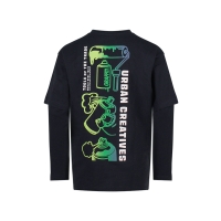 Unlocked Iowa W10245 t-shirts lange mouw Marine