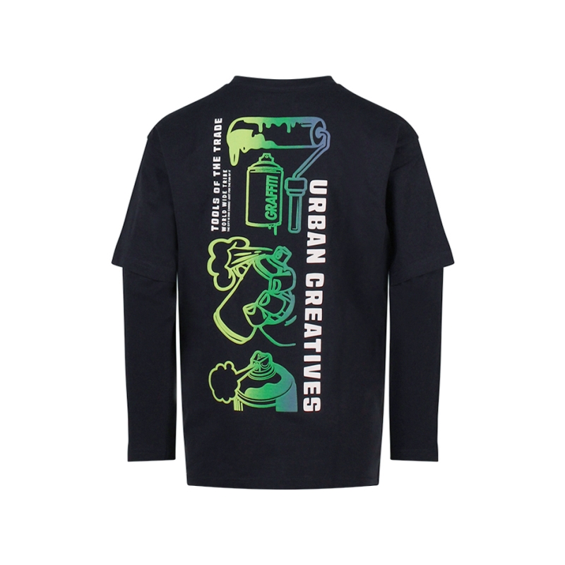 Unlocked Iowa W10245 t-shirts lange mouw Marine