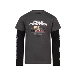 Unlocked 3117601 W10275 jongens T-shirt lm Antraciet