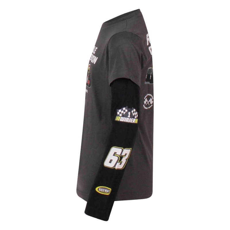 Unlocked 3117601 W10275 t-shirts lange mouw Antraciet