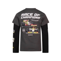 Unlocked 3117601 W10275 t-shirts lange mouw Antraciet