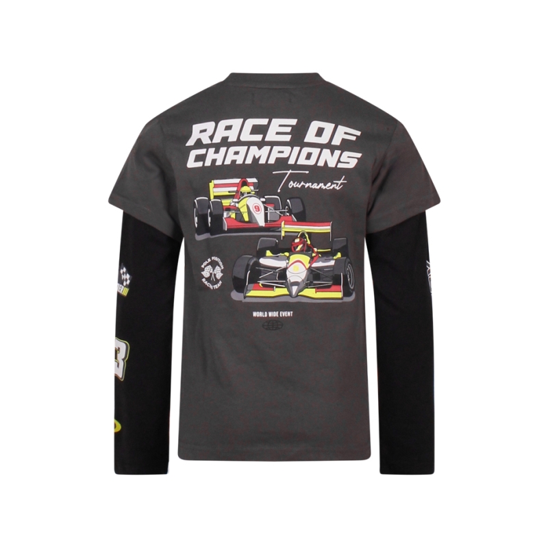 Unlocked 3117601 W10275 t-shirts lange mouw Antraciet