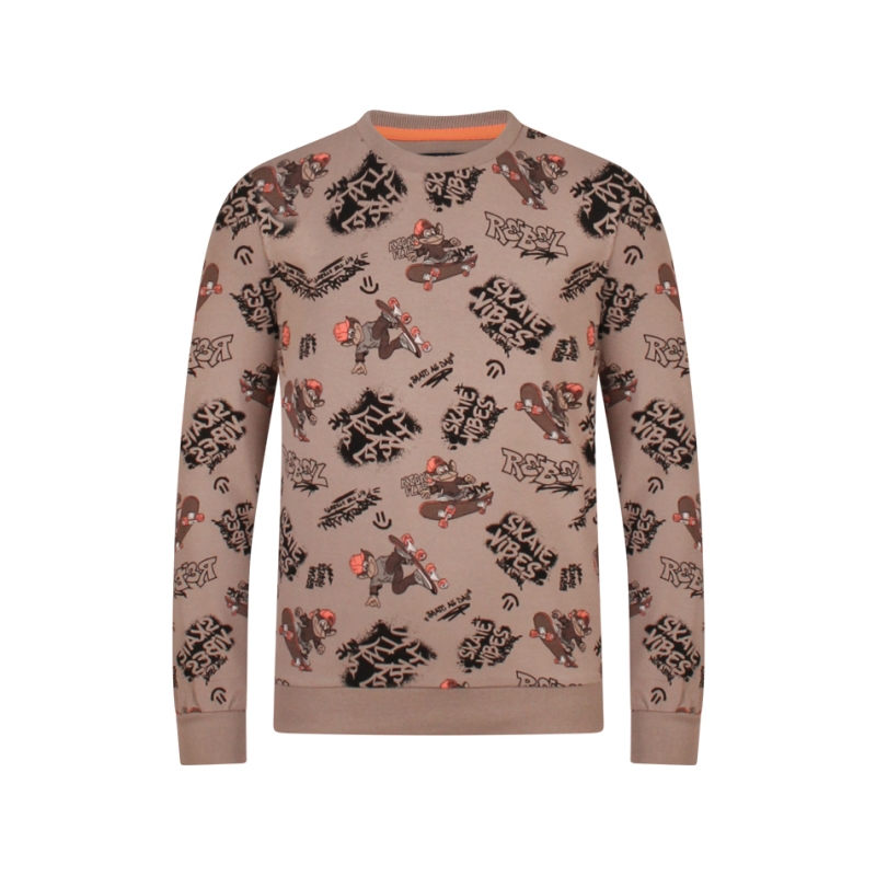 Unlocked 3117602 W10276 t-shirts lange mouw Taupe