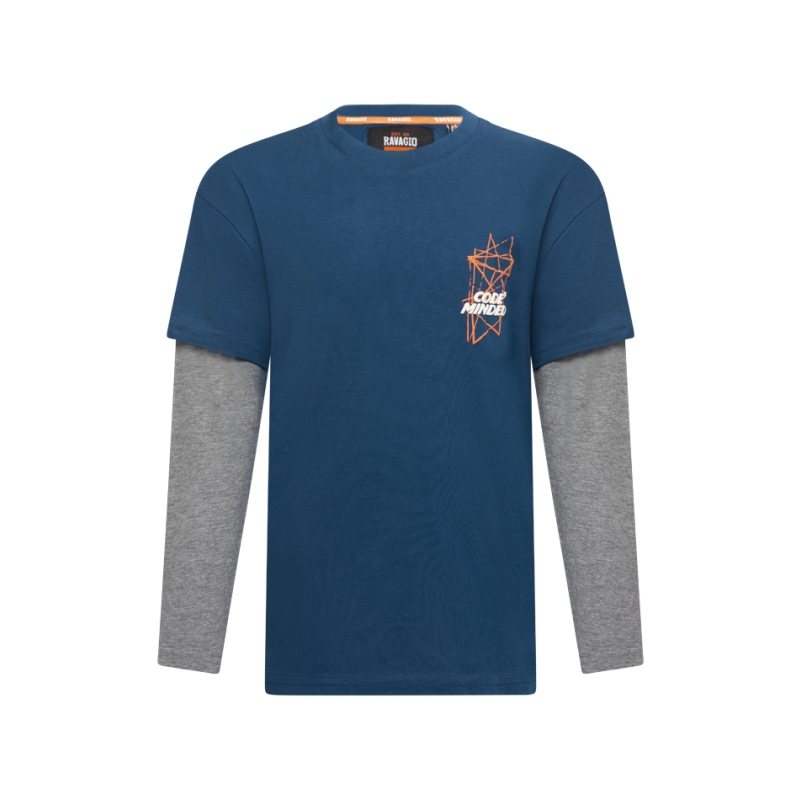 Ravagio Torre W10263 t-shirts lange mouw Petrol