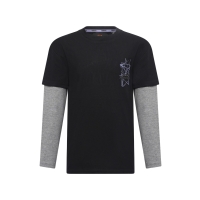 Ravagio Torre W10263 t-shirts lange mouw Zwart