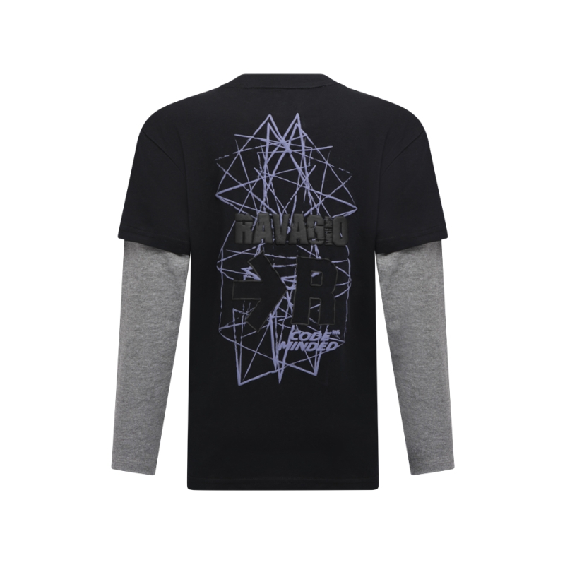 Ravagio Torre W10263 t-shirts lange mouw Zwart