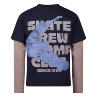 Unlocked 484066 W10495 t-shirts lange mouw Marine