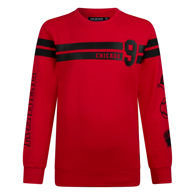 Unlocked 3217616 Z10268 t-shirts lange mouw Rood
