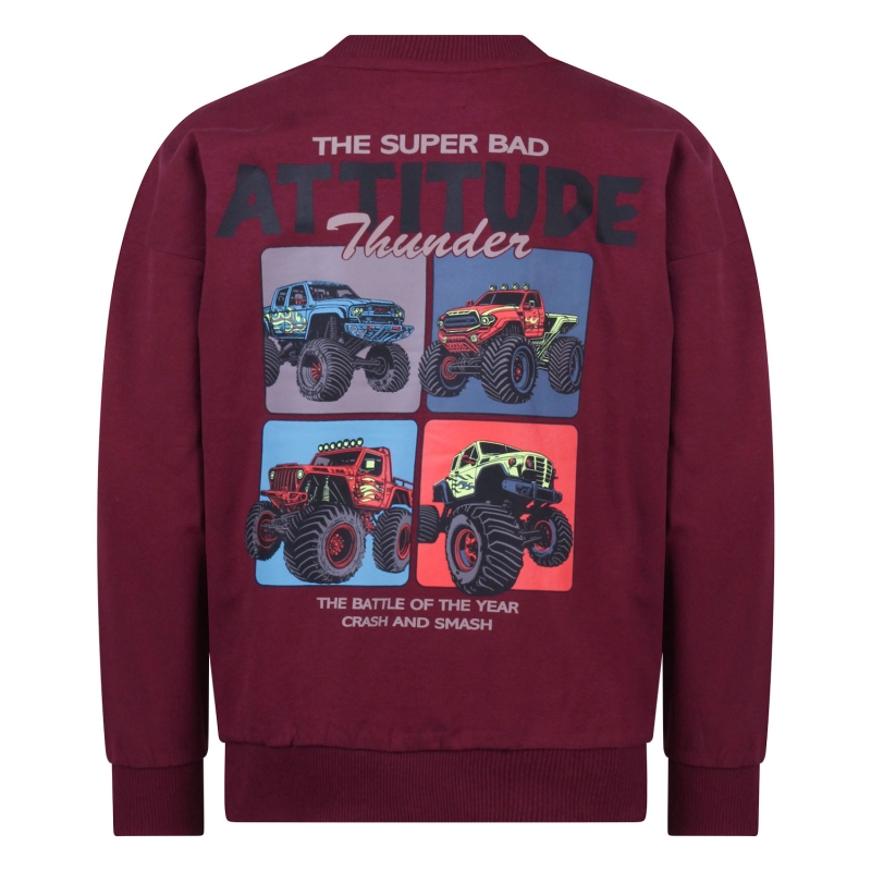Unlocked 3317600 W20332 t-shirts lange mouw Wijnrood