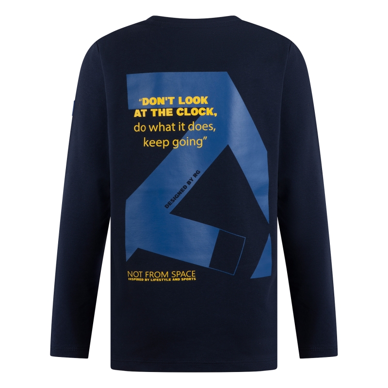 Ravagio Bez W20208 t-shirts lange mouw Marine