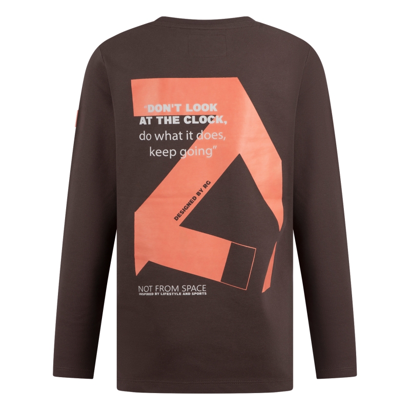 Ravagio Bez W20208 t-shirts lange mouw Bruin