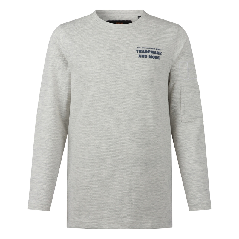 Ravagio Boris W20207 t-shirts lange mouw Ecru melee