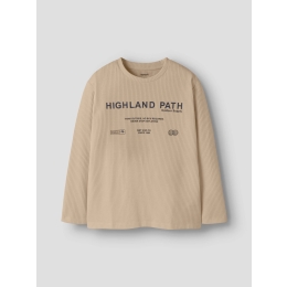 Name It NKMOSSY LS NREG TOP jongens T-shirts lange mouwen Grey