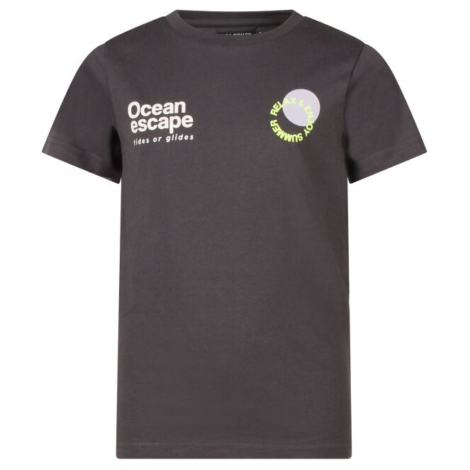 Unlocked Unlocked Kyan Z10343 Grijs asphalt Unlocked Kyan Z10343 Jongens t-shirts korte mouw Grijs bestel je online bij www.bertusmode.nl/