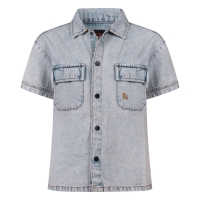 Ravagio Arief Z10220 overhemden Denim licht gebleekt