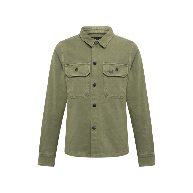 Ravagio Tharif W10210 overhemden Groen mos