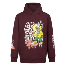 Unlocked 3117450 W10530 jongens sweatshirt Wijnrood