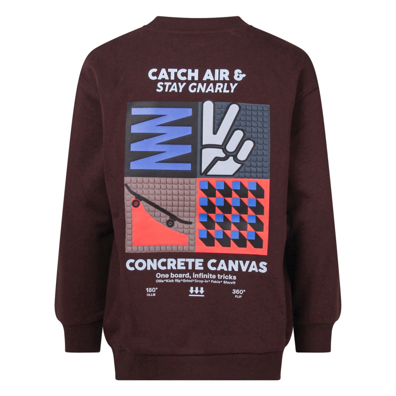 Unlocked Orvar W20245 sweatshirts Bruin donker