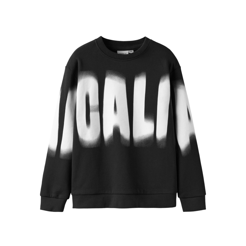 name it NKMTROY LS NREG SWEAT BRU sweatshirts Black