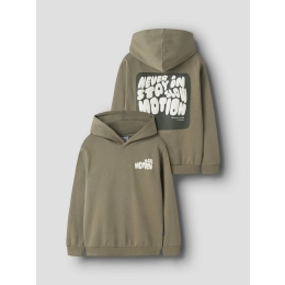 name it NKMNOAM LS NREG SWEAT WH BRU BOX jongens sweatshirt Green