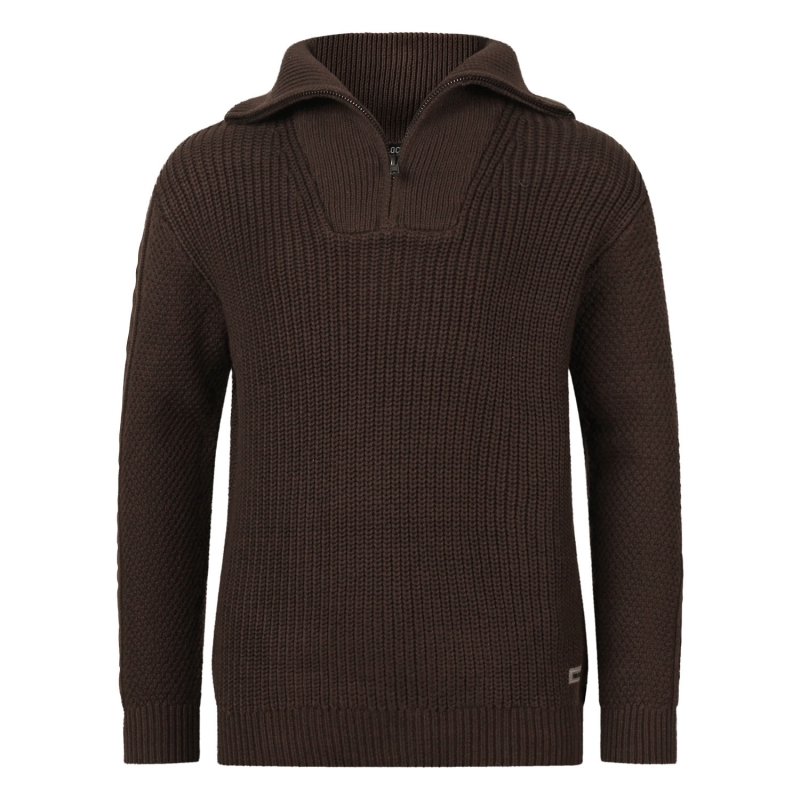 Unlocked 3317300 W20336 pullover Bruin donker