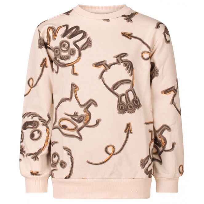 Unlocked Unlocked Milow W10242 Beige angora Unlocked Milow W10242 Jongens sweatshirt Beige bestel je online bij www.bertusmode.nl/