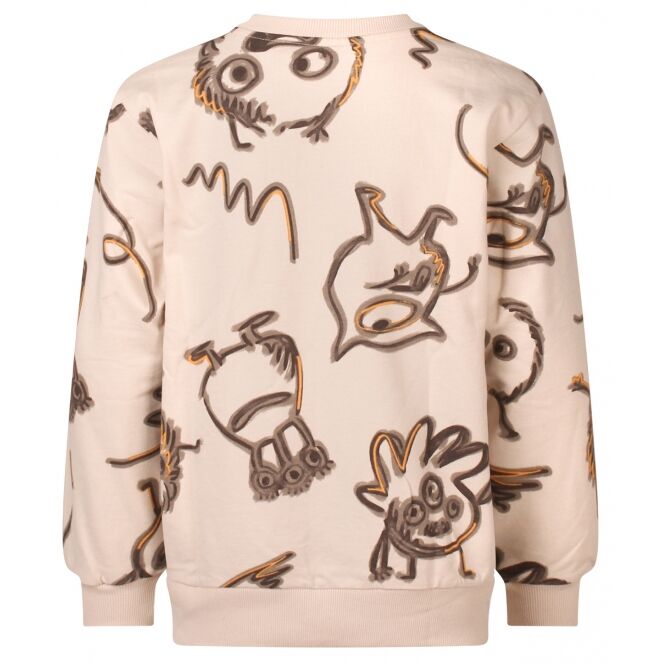 Unlocked Unlocked Milow W10242 Beige angora Unlocked Milow W10242 Jongens sweatshirt Beige bestel je online bij www.bertusmode.nl/