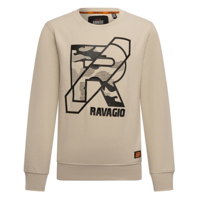 Ravagio Ravagio Togan W10204 Bruin beige Ravagio Togan W10204 Jongens sweatshirt Bruin bestel je online bij www.bertusmode.nl/