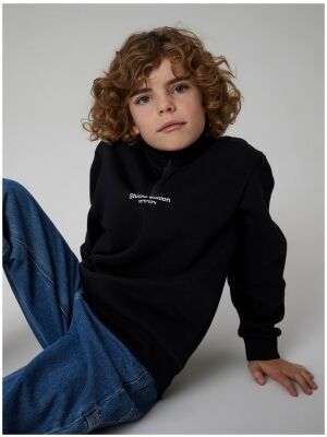 name it name it NKMBRODY LS NREG SWEAT ZIP BRU NOOS Zwart