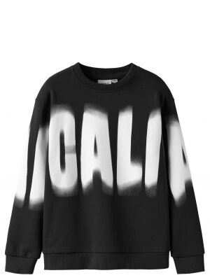 name it name it NKMTROY LS NREG SWEAT BRU Zwart