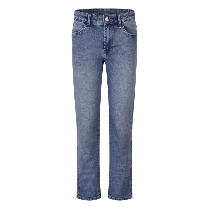 Unlocked 506329B Z10612 lange broeken Denim licht gebleekt