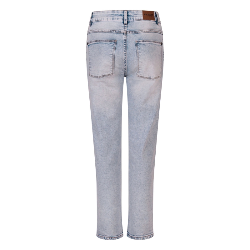 Unlocked 506330B Z10613 lange broeken Denim licht gebleekt