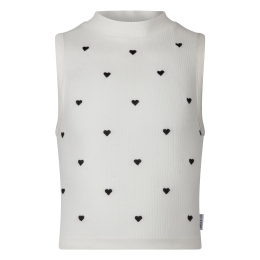 D-zine Asenny hart Z10297 meisjes singlet Ecru