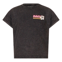 D-zine Marte Z10316 meisjes T-shirt korte mouw Zwart
