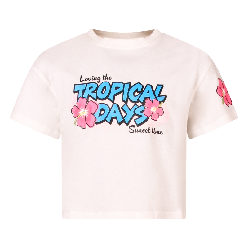 D-zine Real Z10318 t-shirts korte mouw Ecru