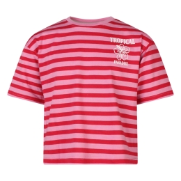 D-zine Tropical Z10320 meisjes T-shirt korte mouw Rood midden