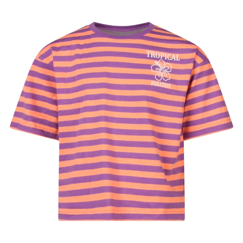 D-zine Tropical Z10320 t-shirts korte mouw Lila