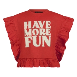 Persival 3210608 Z10028 meisjes T-shirt korte mouw Rood