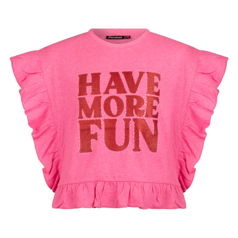 Persival 3210608 Z10028 t-shirts korte mouw Rose fel