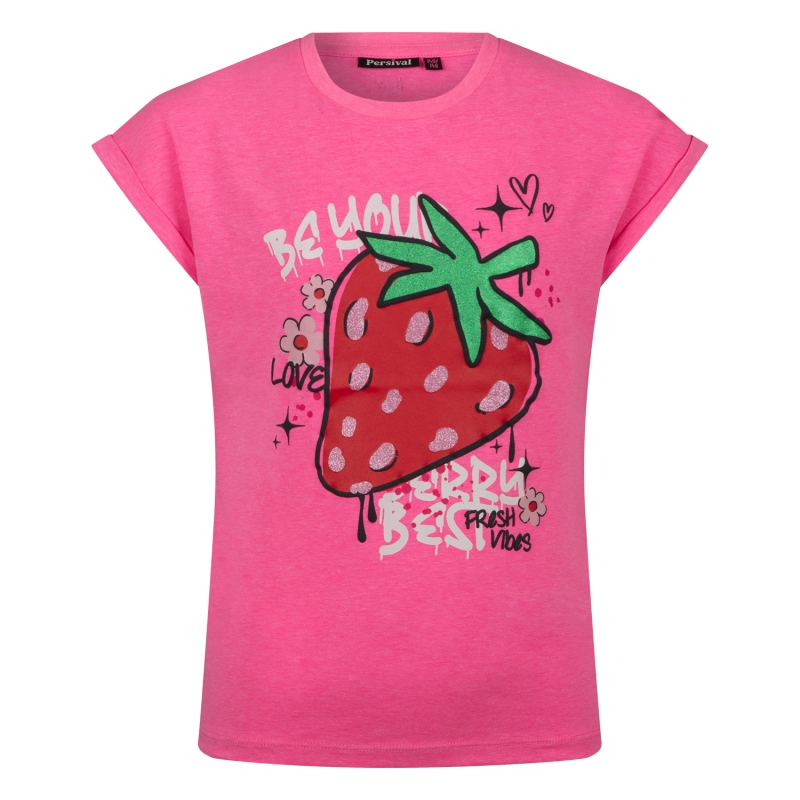 Persival 3210609 Z10029 t-shirts korte mouw Rose fel