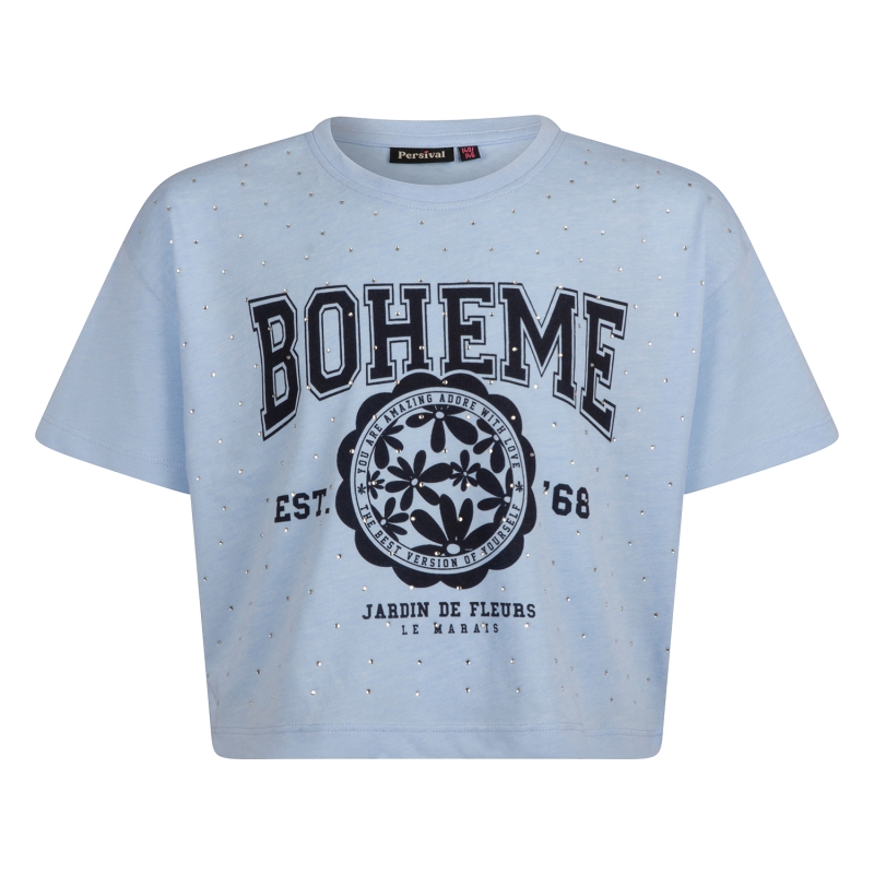 Persival 3210611 Z10048 t-shirts korte mouw Blauw licht