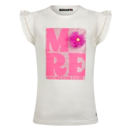 Persival 3210618 Z10094 meisjes T-shirt korte mouw Ecru