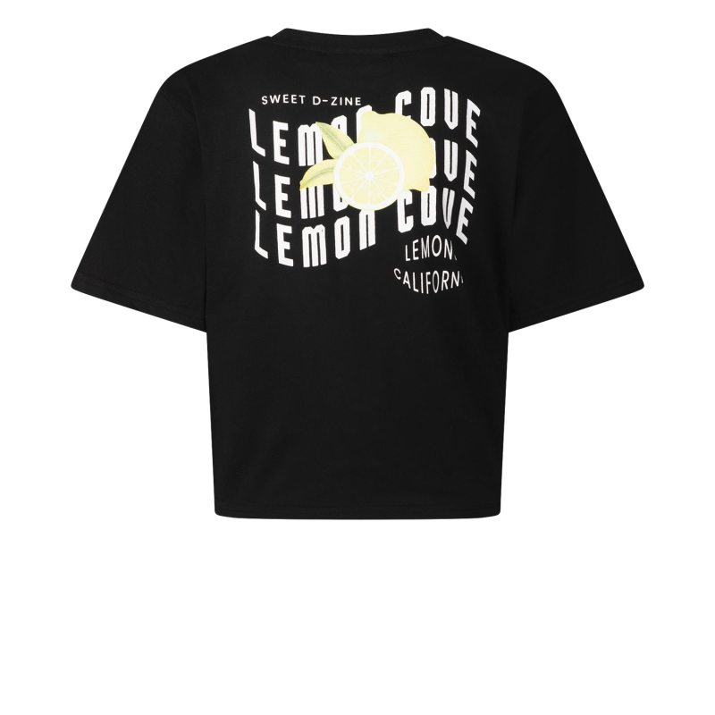 D-zine Abina Z10196 t-shirts korte mouw Zwart