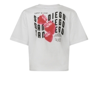 D-zine Abina Z10196 t-shirts korte mouw Wit