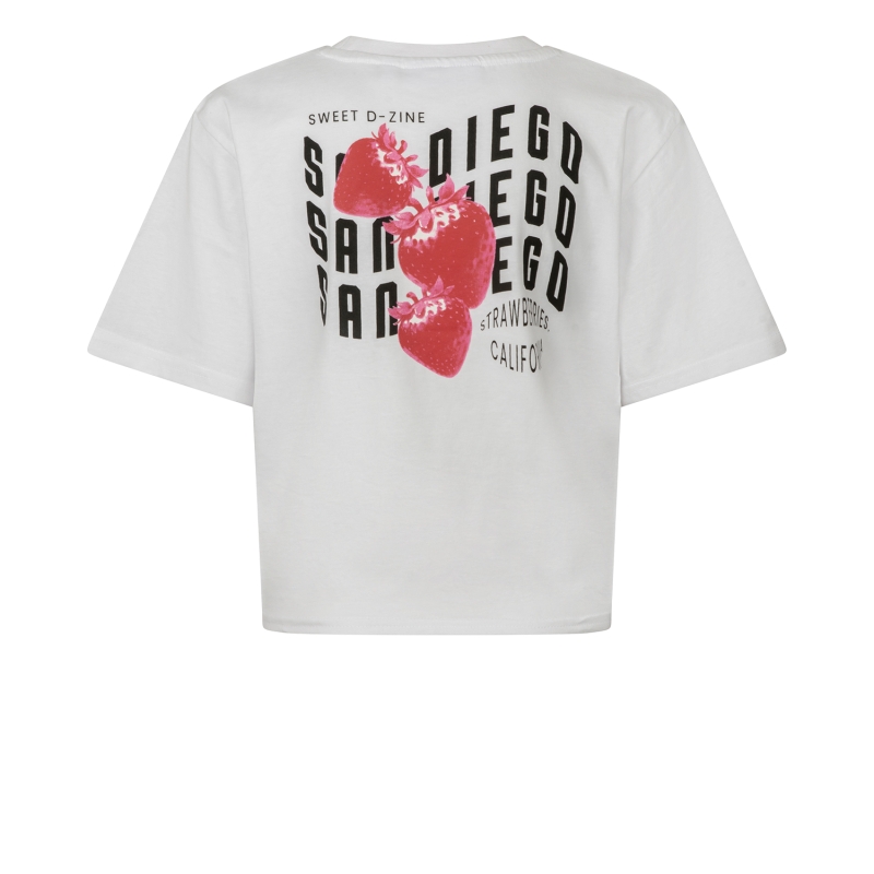 D-zine Abina Z10196 t-shirts korte mouw Wit