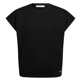 D-zine Agnetha Z10180 meisjes T-shirt korte mouw Zwart