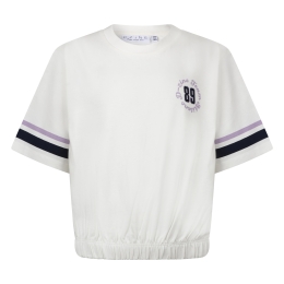 D-zine Aimee Z10176 meisjes T-shirt korte mouw Ecru