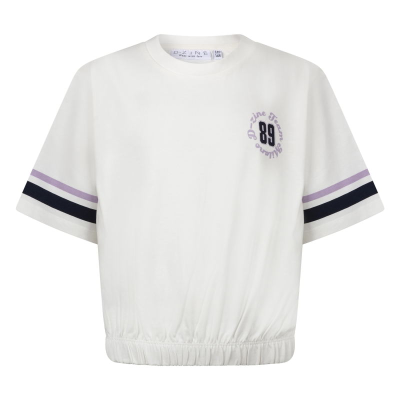 D-zine Aimee Z10176 t-shirts korte mouw Ecru